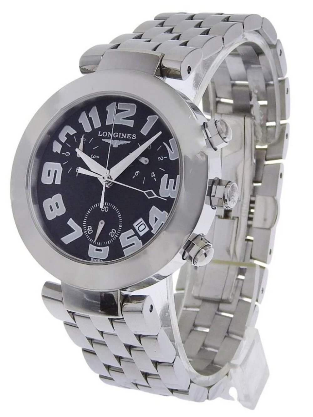 LONGINES Dolcevita Watches L5.677.4 Silver blackDial Stainless Steel Quart...
